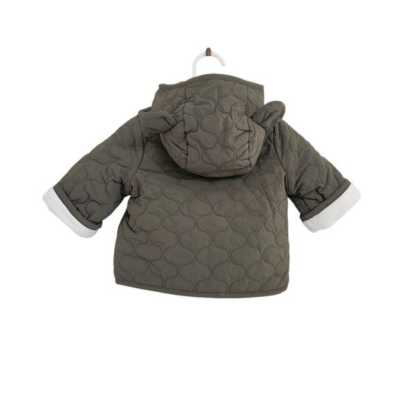 NWT First Impressions Baby Boy Hooded Fleece Lined Jacket Coat 0-3 Months - Picture 4 of 6